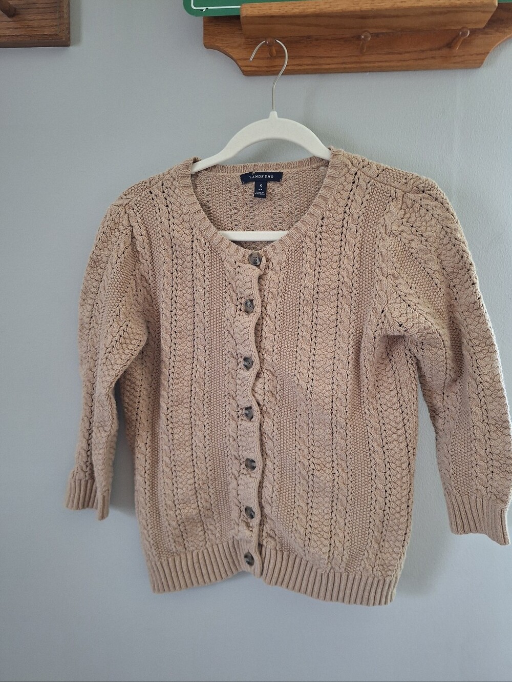 Lands End 100% Cotton Cardigan